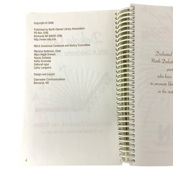 Dakota Gold Cookbook NDLA Celebrates 100 Years North Dakota Library Association - Picture 5 of 12